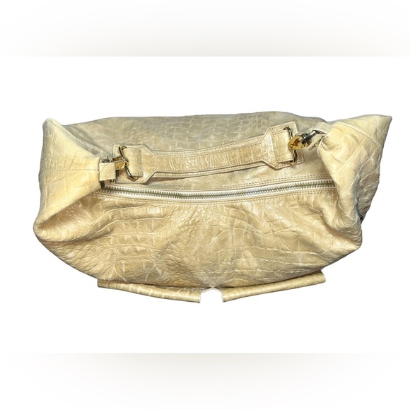 Terrida Vintage Croc Leather Tote Duffle Carry On Travel Bag Italy - Picture 4 of 13